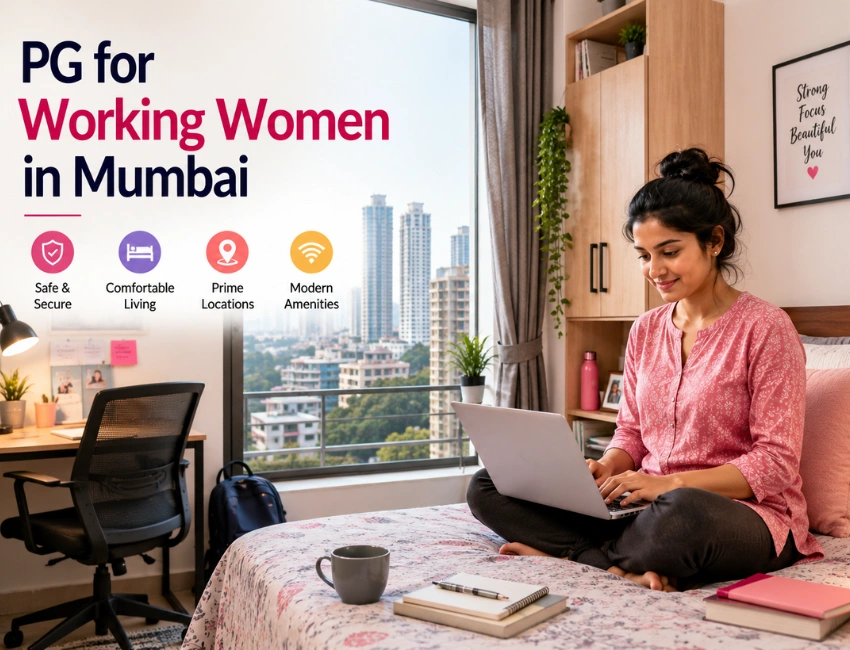 Safe PG accommodation for working women in Mumbai managed by Meridian Stays