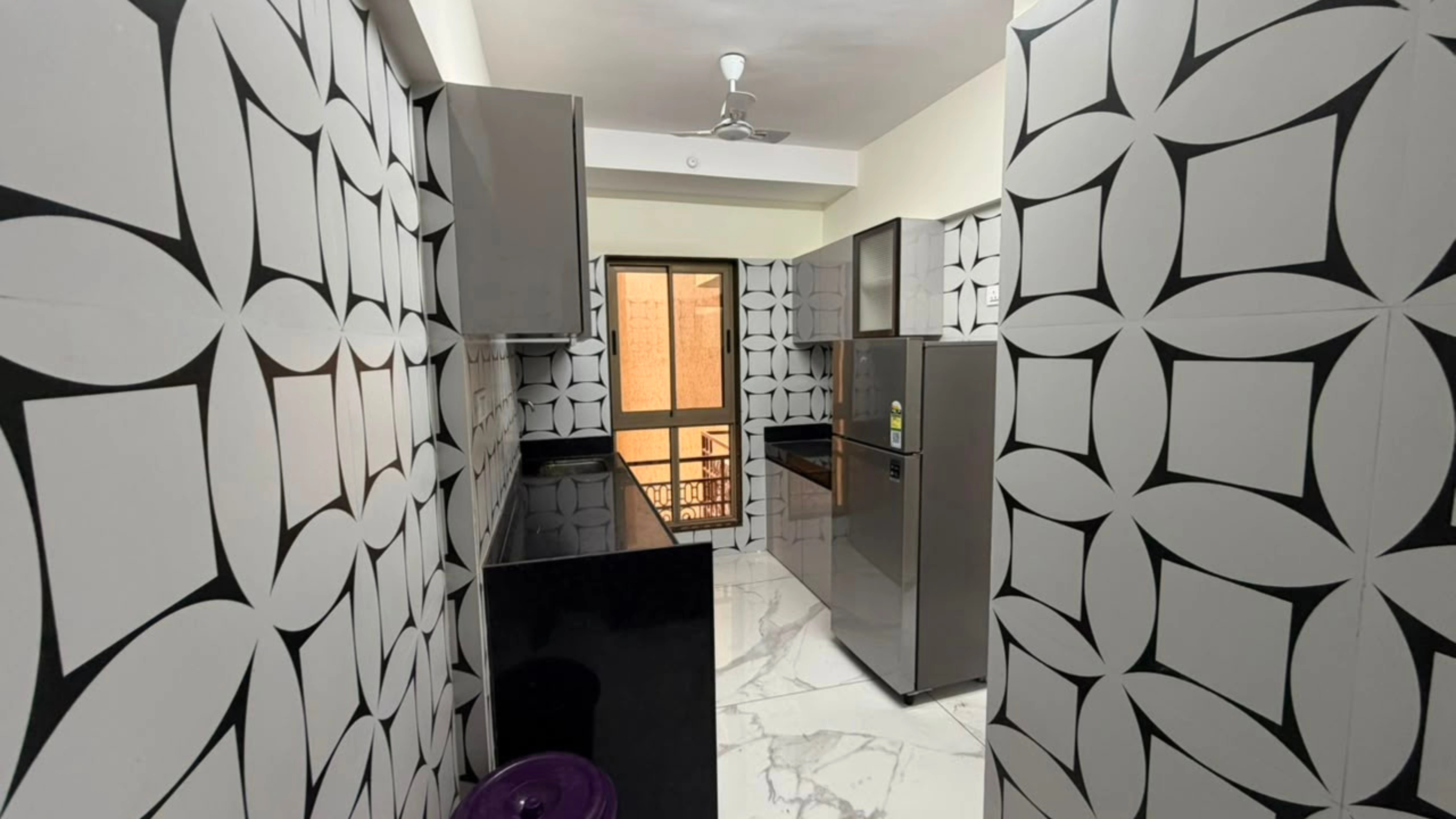 Modern shared kitchen facility at PG accommodation near BKC