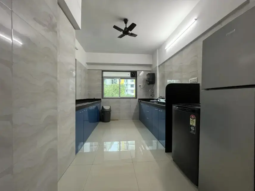 Common kitchen area for PG residents, Parijat Tower Sakinaka
